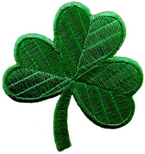 Green Shamrock Iron-On Patch