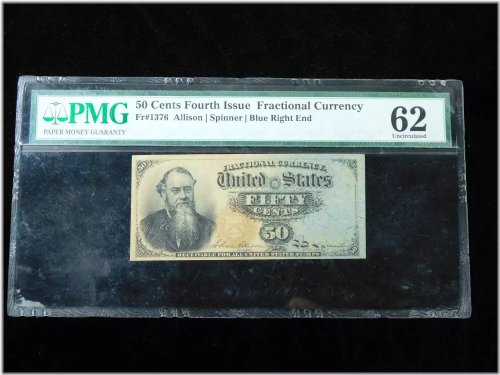 Liberty Half Dollar Fractional Currency Grade 62