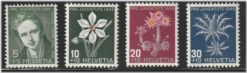 Alpine Blossoms 1946 Stamp Set