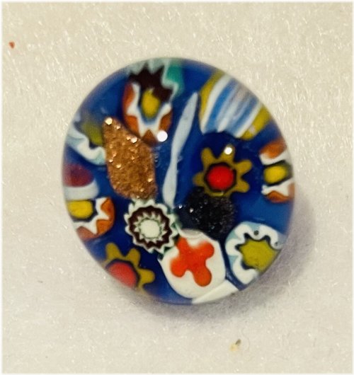 Vintage Ornate Button with Floral and Star Designs