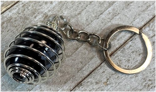 Snowflake Obsidian Balance Keychain