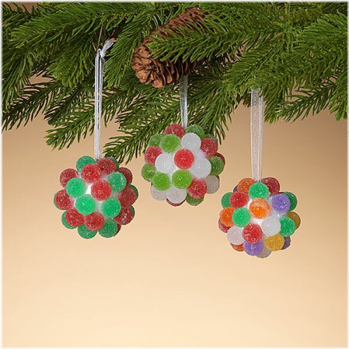 Festive Candy Drop Ornament Set