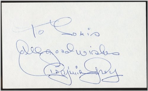 Virginia Grey Vintage Autograph