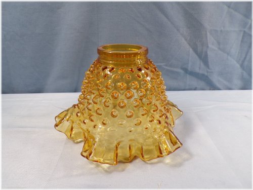 Amber Hobnail Glass Ceiling Fan Shade