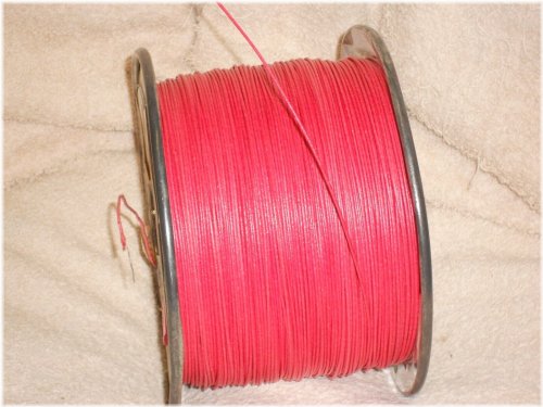 Red Cloth-Covered Solid Core Wire