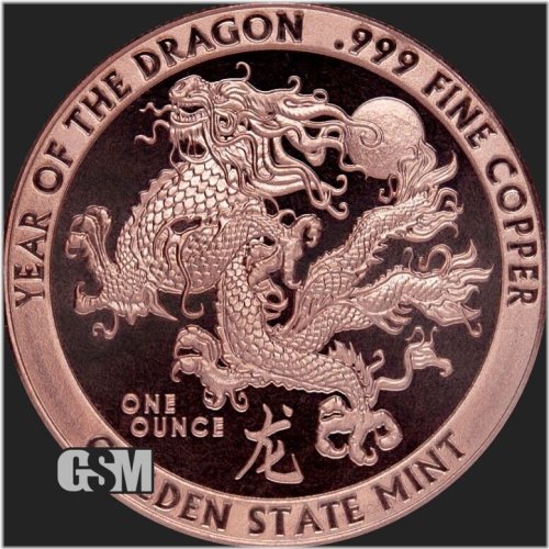 Dragon Lunar Copper Round