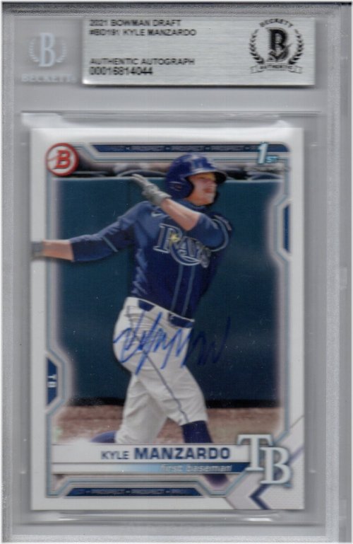 Kyle Manzardo 2021 Bowman Draft Autographed Rookie Card