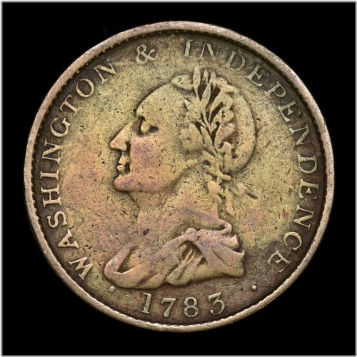 Revolutionary Era Copper Coin - 1783 Washington & Independence 1C