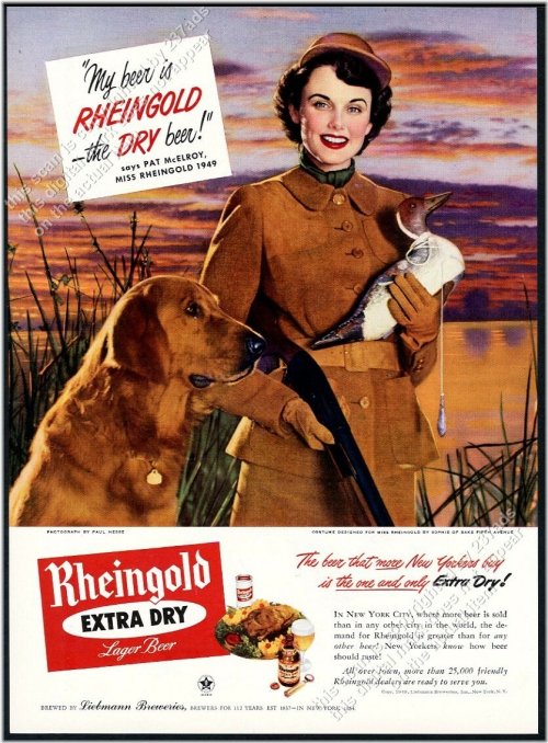 Golden Retriever Decoy Vintage Beer Ad