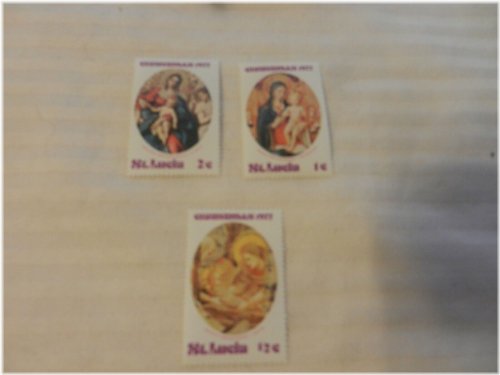 St. Lucia Christmas 1977 Pictorial Stamp Trio