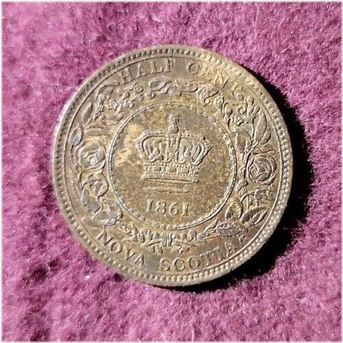 Nova Scotia Half Cent - 1861 UNC (Brown)