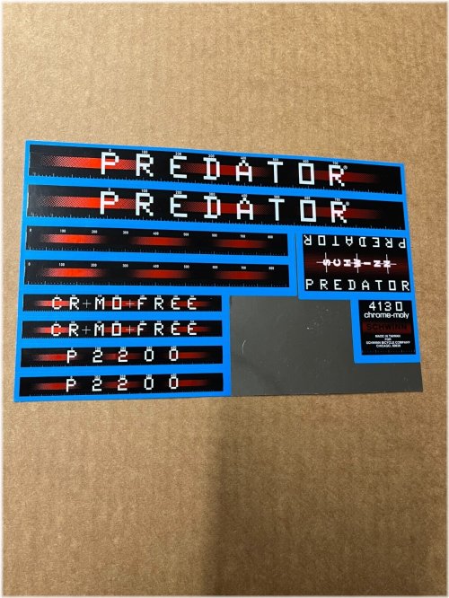 Blue Decal Set for Schwinn Predator BMX P2200 Bicycle