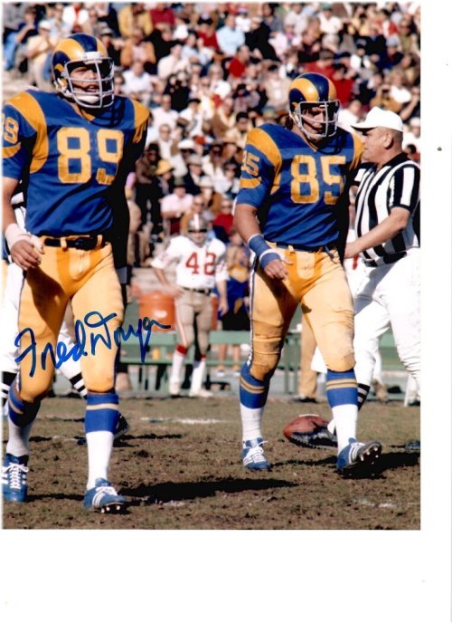 Fred Dryer Autographed Rams Defensive End 8x10 Photo with COA