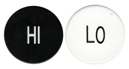 Omaha Poker Hi/Lo Double-Sided Dealer Buttons