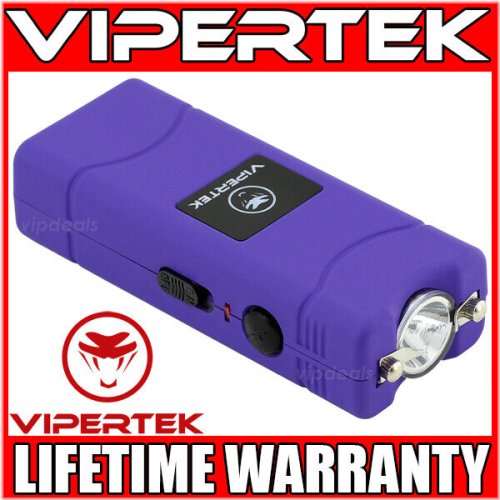 Purple Flash Rechargeable Stun Gun with LED Light