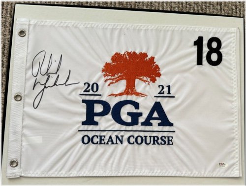 Ocean Course Phil Mickelson Autographed Flag