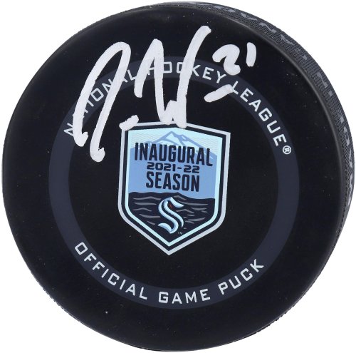 Alex Wennberg Seattle Kraken Signed Inaugural Season Puck