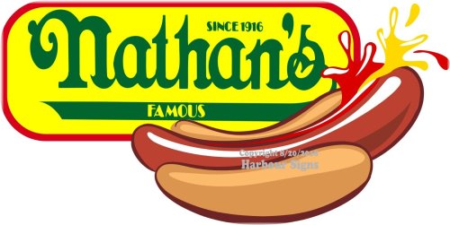 Nathan's Hot Dogs Decal