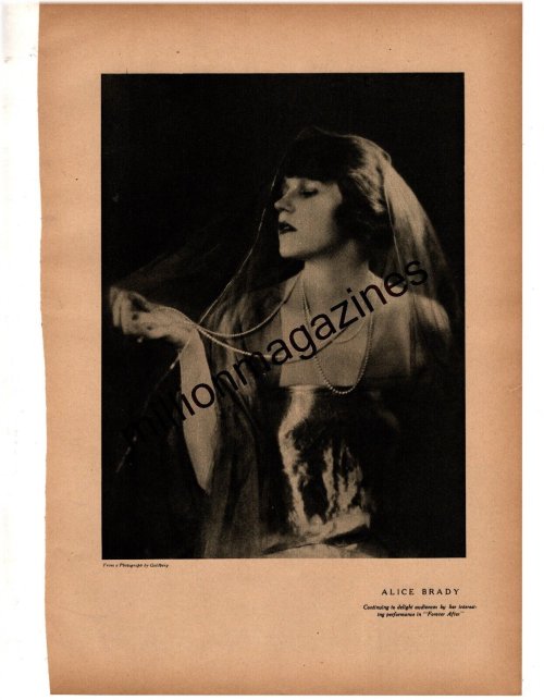 Theater Treasure: 1919 Alice Brady in Forever After Original Print