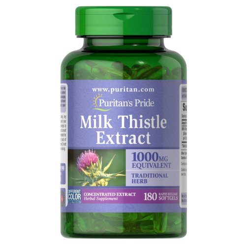 Milk Thistle Extract Softgels (1000mg, 180 count) by Puritan's Pride