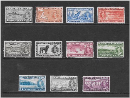 Newfoundland King George VI Stamp Set