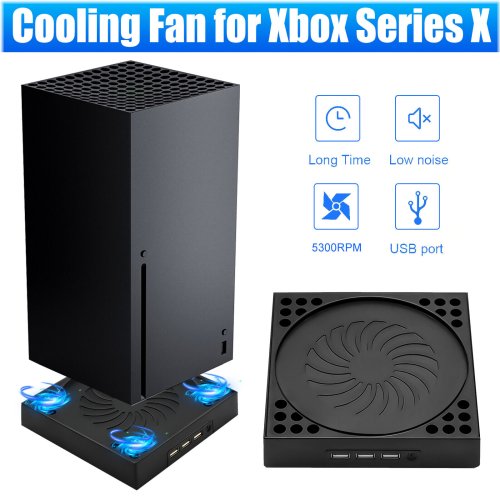 Xbox Series X Cooler Stand with Vertical Fan and USB Accessories