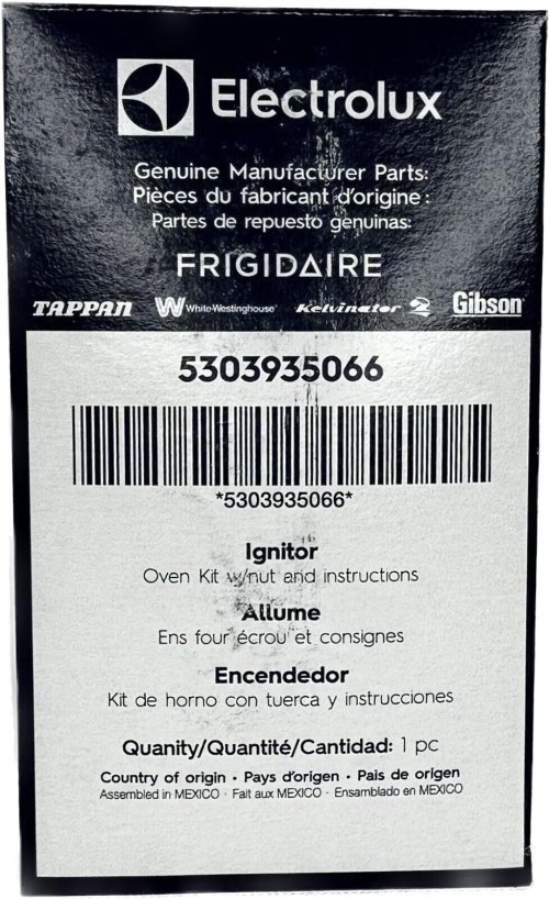 Oven Range Ignitor Kit with Nut and Instructions