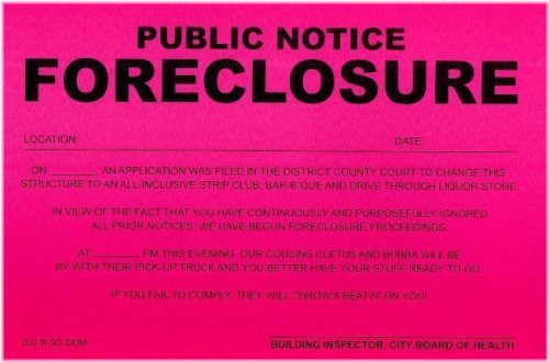 Foreclosure Folly Sign