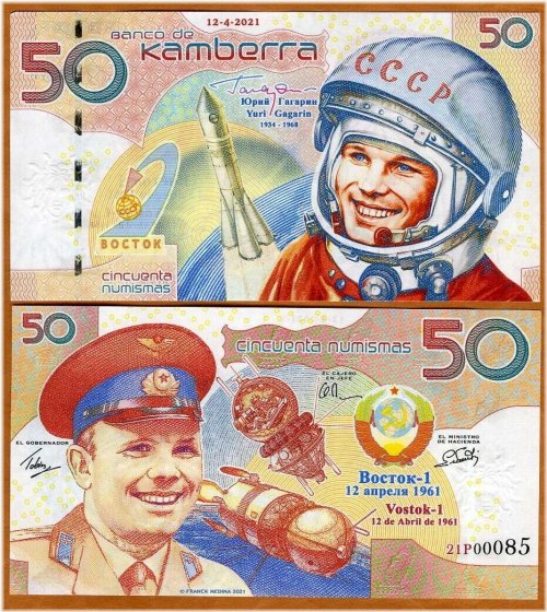 Yuri Gagarin Commemorative 50 Numismas 2021