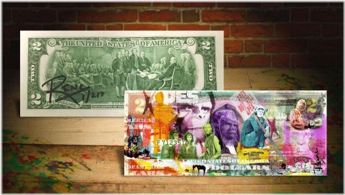 Rency Signed $2 Bill from Planet of the Apes Limited Edition