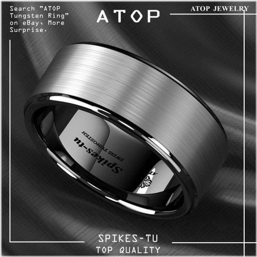 Midnight Tungsten Wedding Band for Men