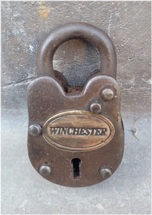 Vintage Iron Lock and Key Set