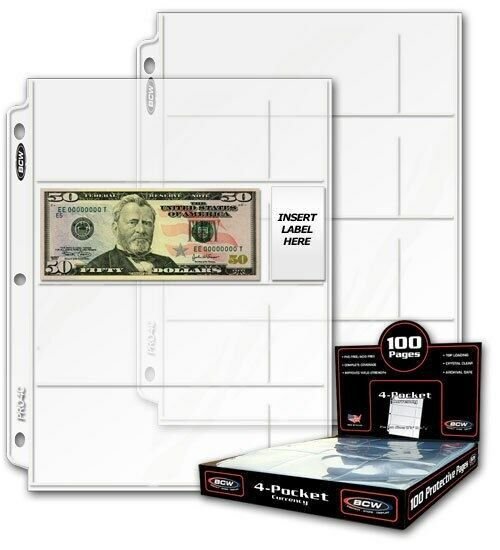 Pocket Perfect Currency Album Pages - Set of 25