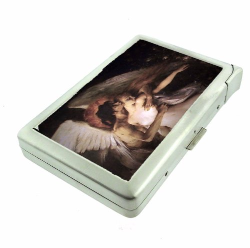 Artistic Angel Cigarette Case with Built-in Lighter
