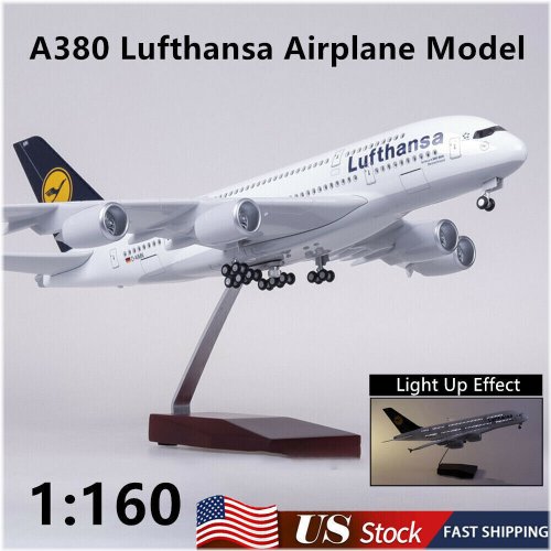 Lufthansa A380 Resin Model with LED Voice Light Collection
