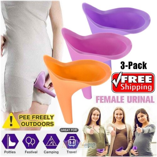 CampEase Female Urination Device - Reusable Silicone Portable Stand for Travel and Camping