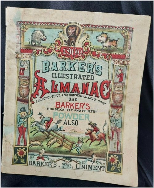 Barker's Illustrated Almanac and Cookbook with Antique Medical and Scientific Illustrations