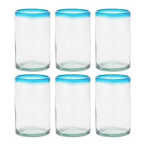 Aqua Rim Hiball Glass Set