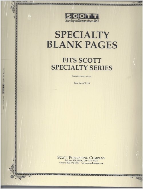 Scott Specialty Blank Pages Pack