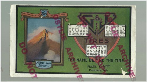 Vintage Tire Station Ink Blotter