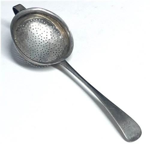 Mystery Monogrammed Silver Tea Strainer