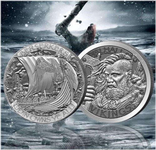 Norse Warrior Silver Round