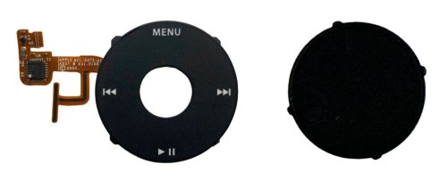 Black Click Wheel and Center Button Flex for Apple 5th and 5.5 Gen Video Players