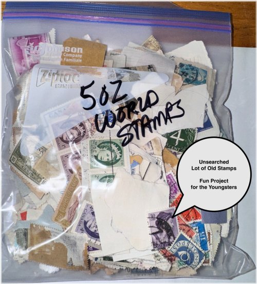 Vintage Stamp Treasure Bag