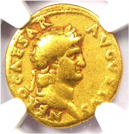 Golden Age Nero Aureus 54-68 AD - Certified Fine