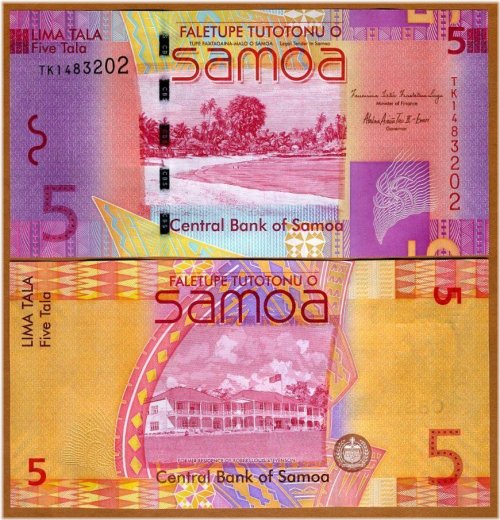 Samoan Five Tala Banknote