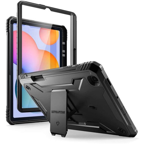 Galaxy Tab S6 Lite Protective Cover - Dual Layer Heavy Duty Design in Black