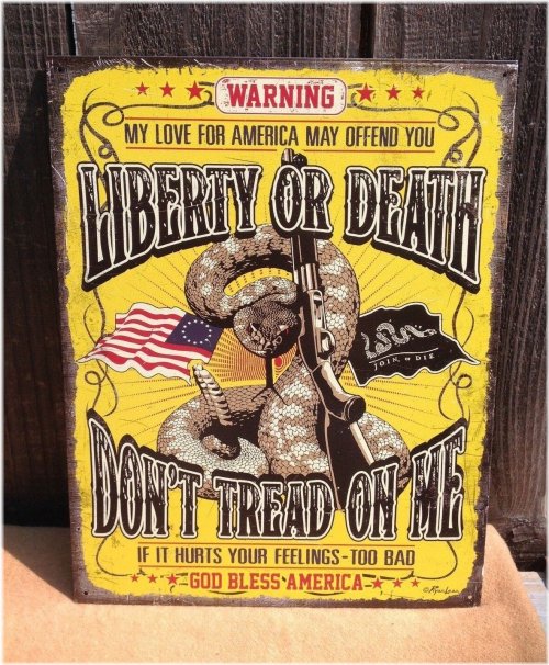 Liberty Defenders Vintage Metal Plaque