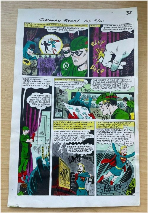 Superman Family #169 Color Guide Art by Linda Danvers (1975)