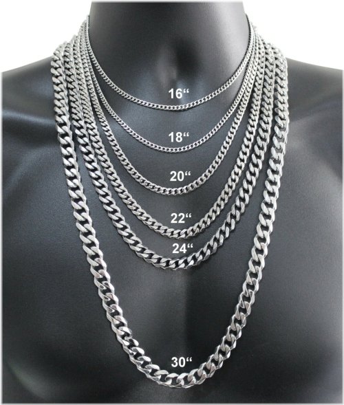 Silver Curb Chain Necklace